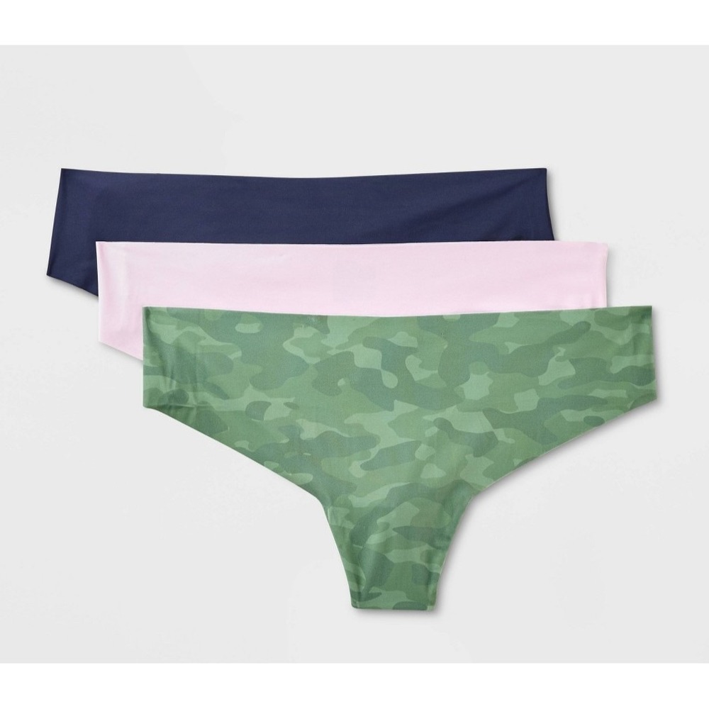 Wild fable Invisible & Bonded Edge Thong Underwear Women's Size XXL 3 Pairs